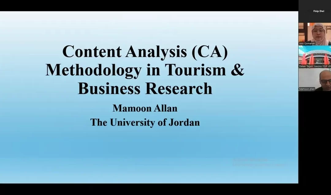 FISIP Hosts International Workshop on Content Analysis for Tourism & Business Research